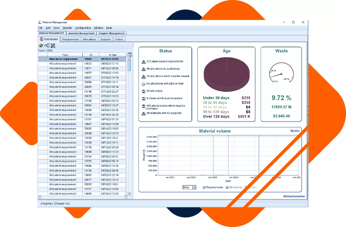 Kiwiplan product screenshot