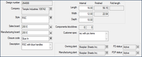 Kiwiplan Product Design & Specifications feature